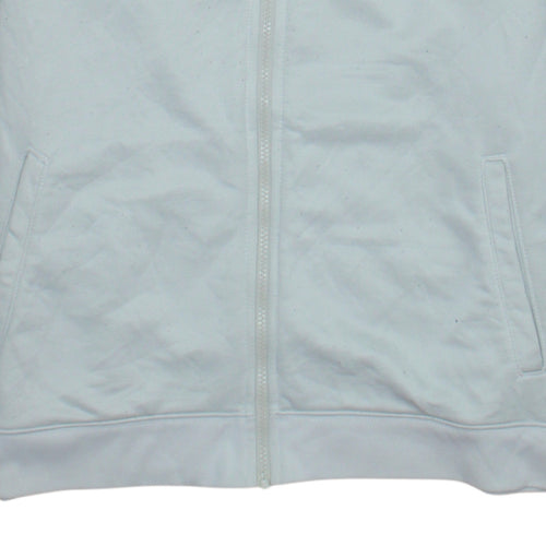 Nike Men's White Track Jacket L Full Zip Polyester Sportswear