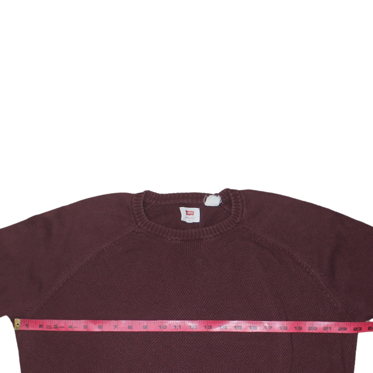 Levi's Men's Red Cotton Crew Neck Jumper Size M