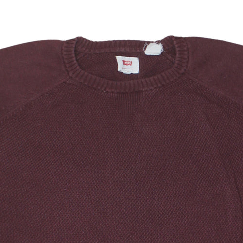 Levi's Men's Red Cotton Crew Neck Jumper Size M