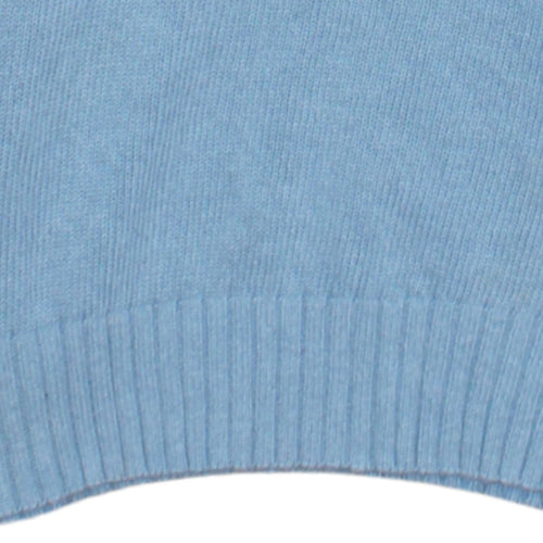 Tommy Hilfiger Women's Blue V-Neck Cotton Pullover Jumper M