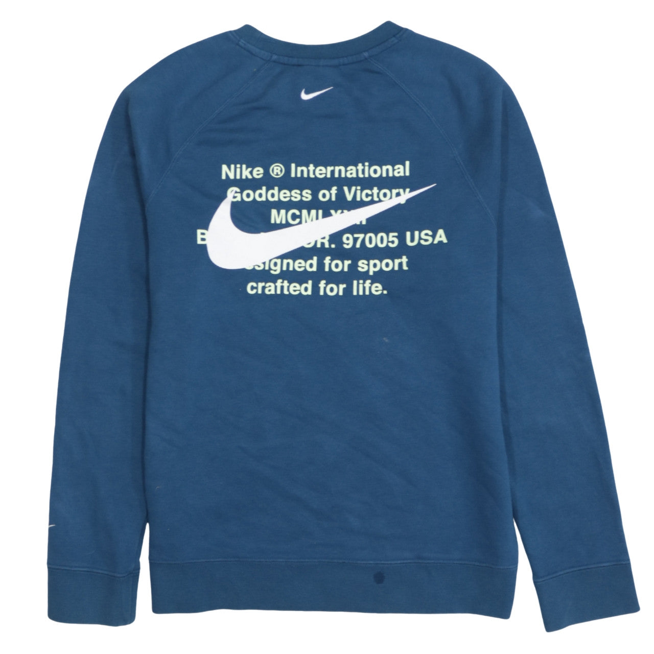 Nike Boys Blue XL Pullover Sweatshirt Crew Neck Graphic Print Logo Top