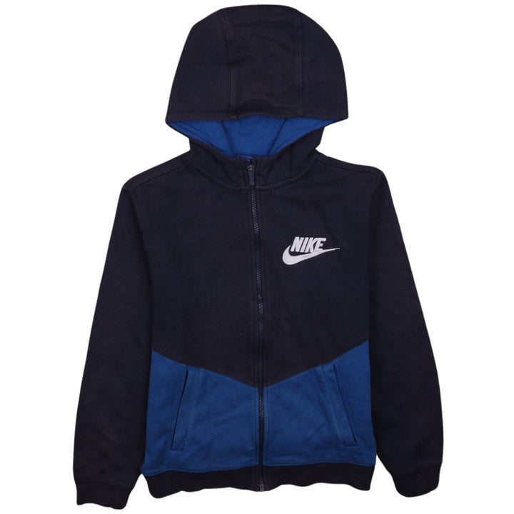 Nike Boys Blue Full Zip Hoodie 12-13 Years Fleece Casual Sweatshirt