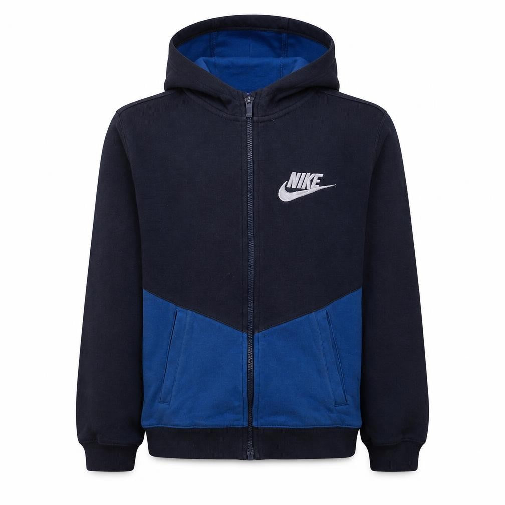 Nike Boys Blue Full Zip Hoodie 12-13 Years Fleece Casual Sweatshirt
