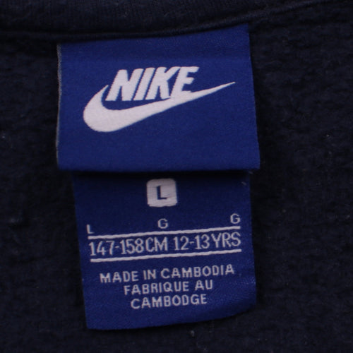 Nike Boys Blue Full Zip Hoodie 12-13 Years Fleece Casual Sweatshirt