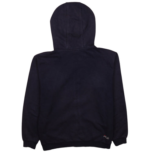 Fila Boys Black Full Zip Hoodie 11-12 Years Logo Fleece Sweatshirt