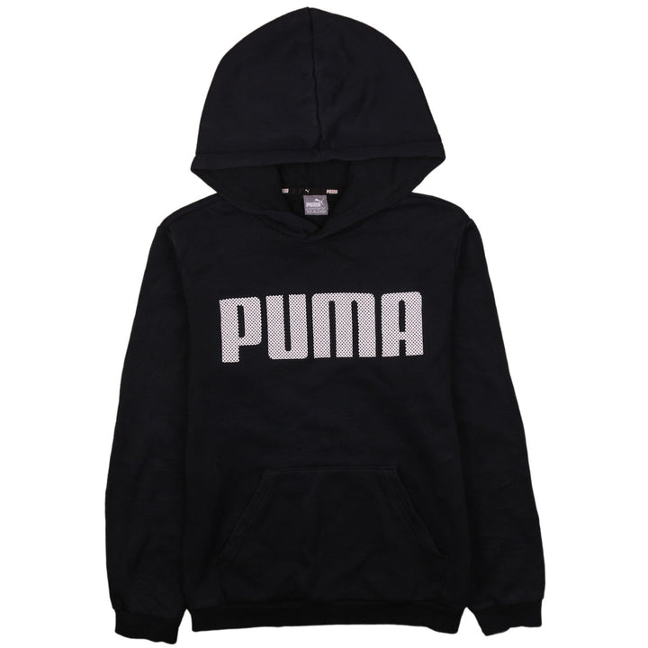 Puma Boys Black Hoodie 13-14 Years Pullover Fleece Sweatshirt
