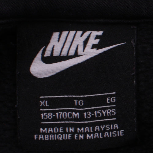 Nike Boys Black Pullover Fleece Hoodie XL 13-15 Years Hooded Sweatshirt
