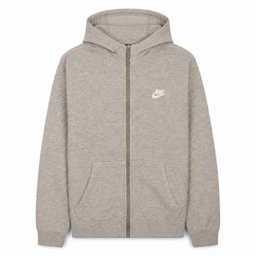 Nike Boys Grey Full Zip Hoodie 12-13 Years Regular Fit Logo Design