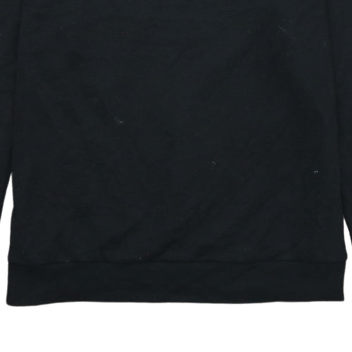 Adidas Womens Black Crew Neck Logo Sweatshirt Size L 16-18