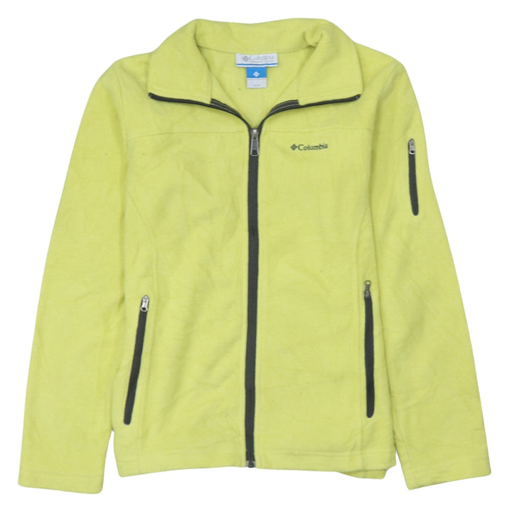 Columbia Women's Yellow Fleece Full Zip Jacket Size 14