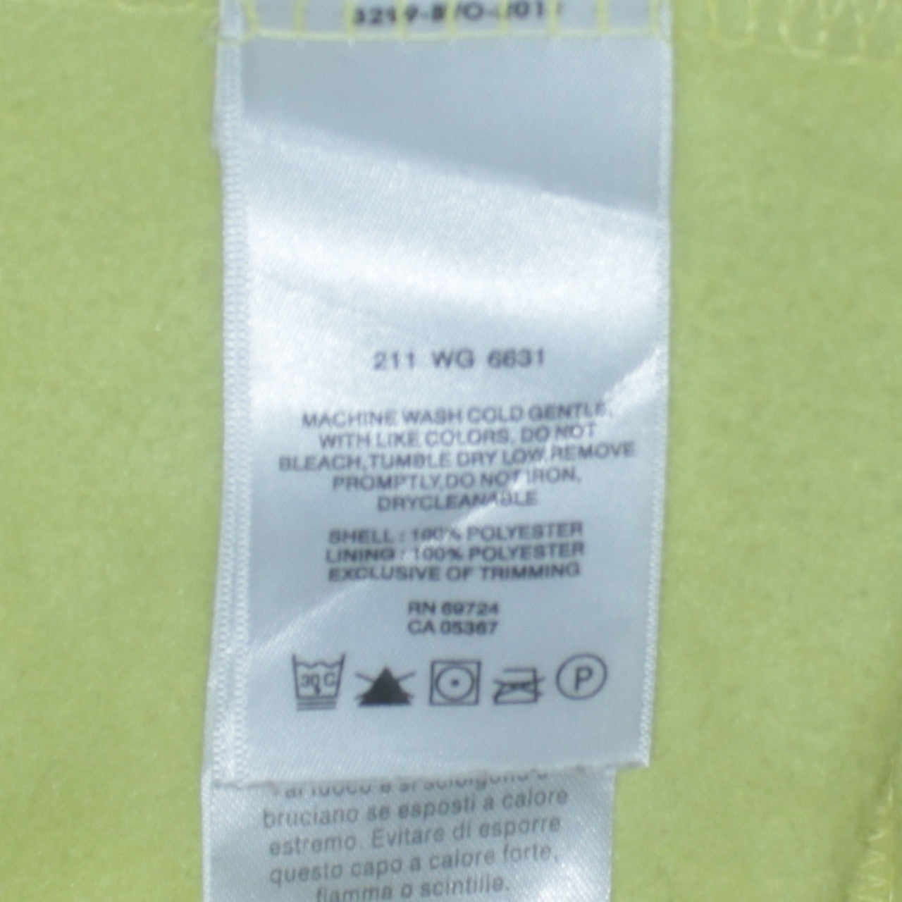 Columbia Women's Yellow Fleece Full Zip Jacket Size 14