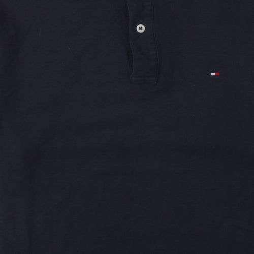 Tommy Hilfiger Men's Black Cotton Polo Shirt Size M