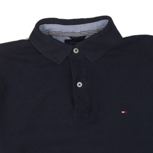 Tommy Hilfiger Men's Black Cotton Polo Shirt Size M
