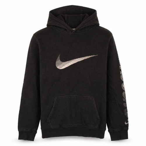 Nike Boys Black Pullover Hoodie 13-15 Years Graphic Logo Fleece Sweatshirt