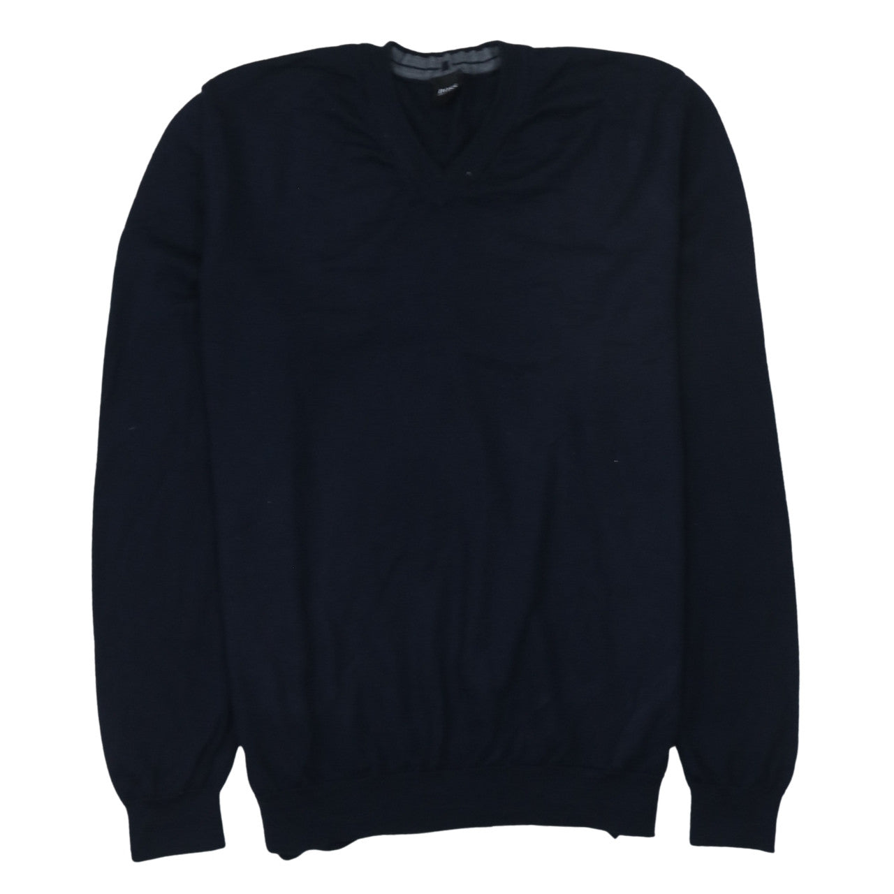 Hugo Boss Men's Navy Blue 2XL Wool V-Neck Pullover Jumper