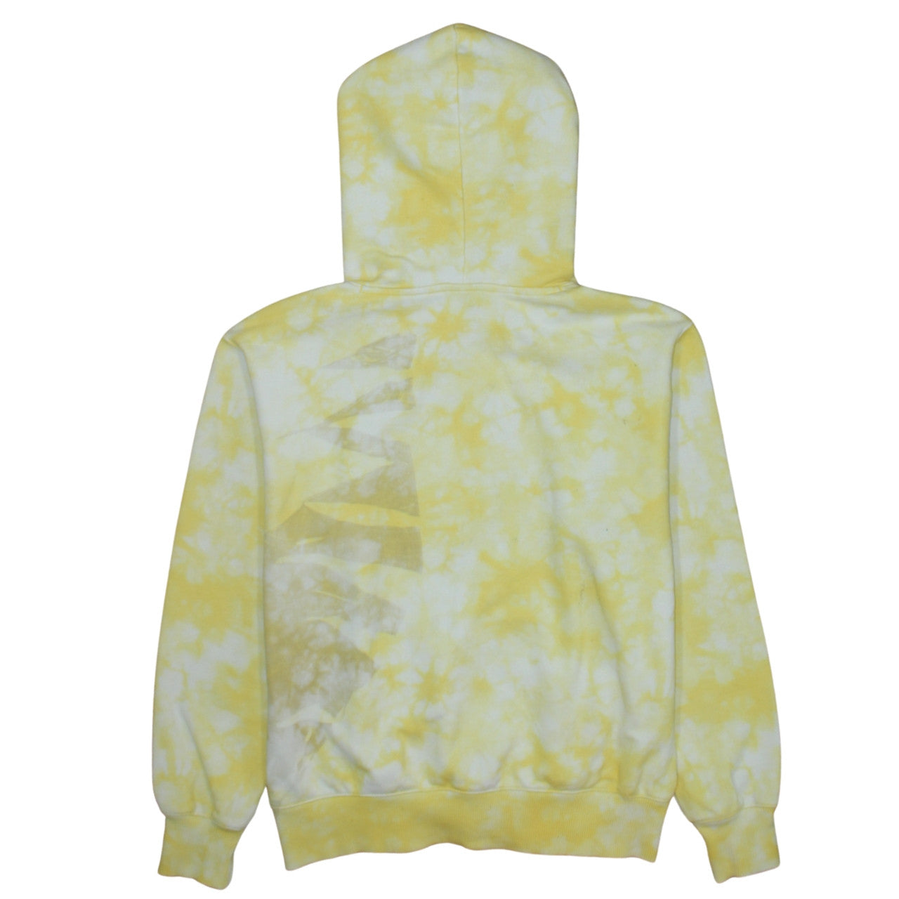 Champion Women's Yellow Tie-Dye Pullover Hoodie Small