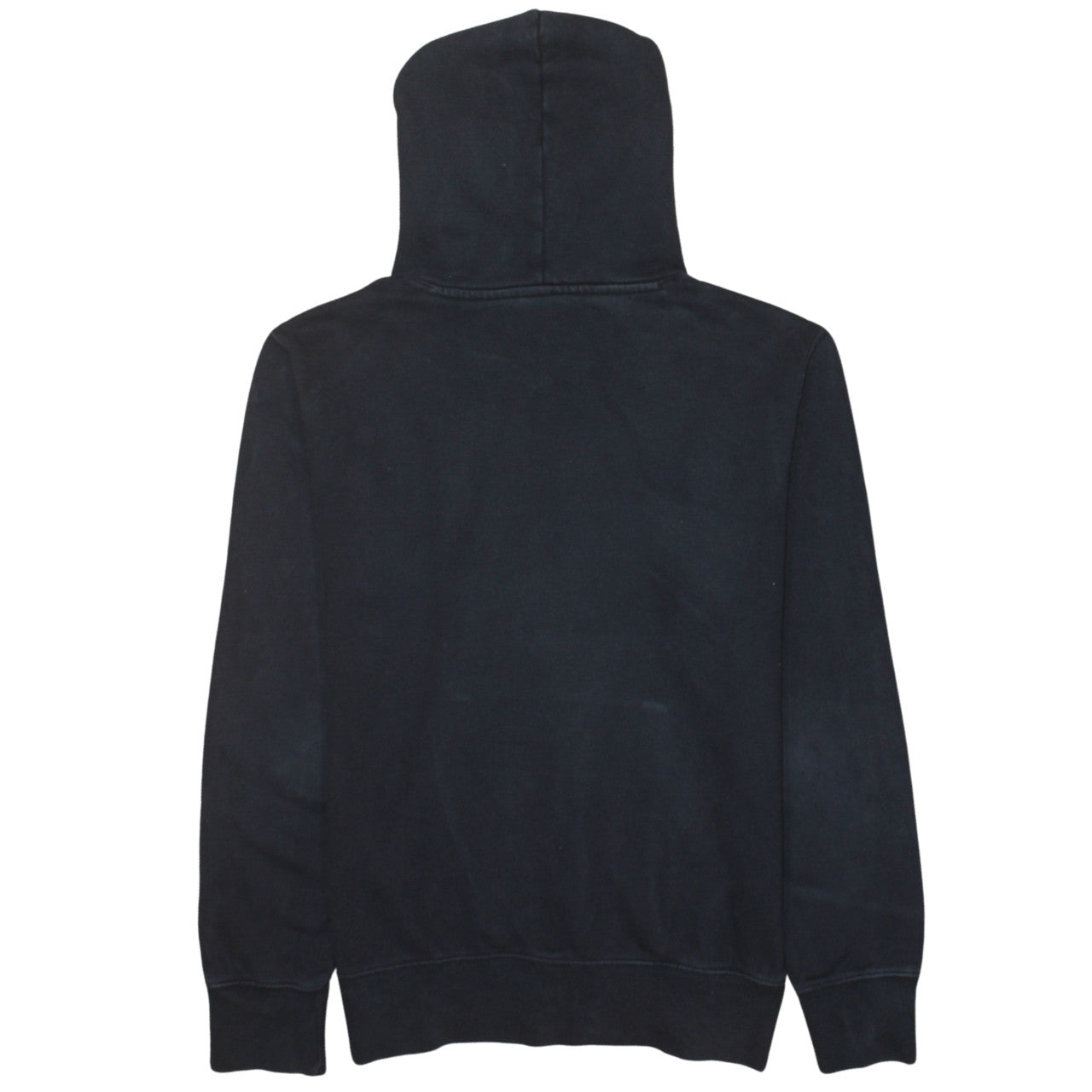 Champion Mens Black Pullover Hoodie Medium Logo Cotton Sweatshirt