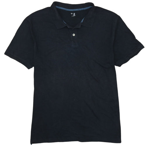 Gap Men's Black 2XL Cotton Short Sleeve Polo Shirt