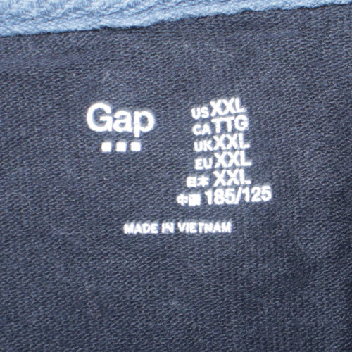 Gap Men's Black 2XL Cotton Short Sleeve Polo Shirt
