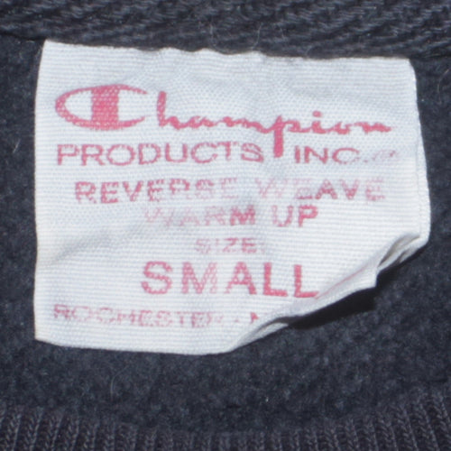 Champion Men's Black Small Reverse Weave Crew Neck Sweatshirt