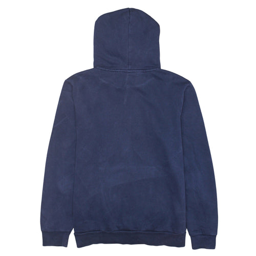 Puma Women's Navy Blue Pullover Hoodie Small Logo Print Cotton Blend