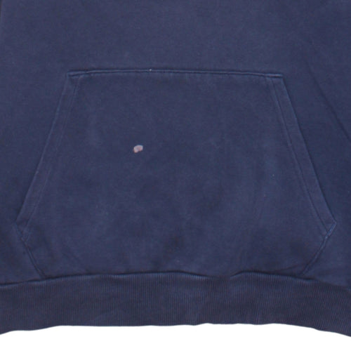 Puma Women's Navy Blue Pullover Hoodie Small Logo Print Cotton Blend