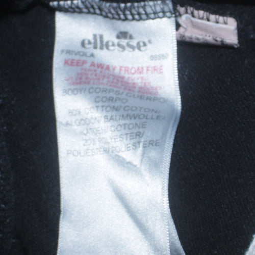 Ellesse Womens Black Jogger Sweatpants UK 10 Cotton Blend Casual