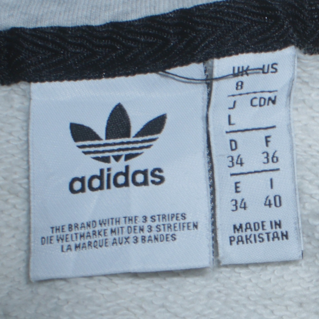 Adidas Womens Grey Full Zip Hoodie Size 8 Cotton Blend Hooded Sweatshirt