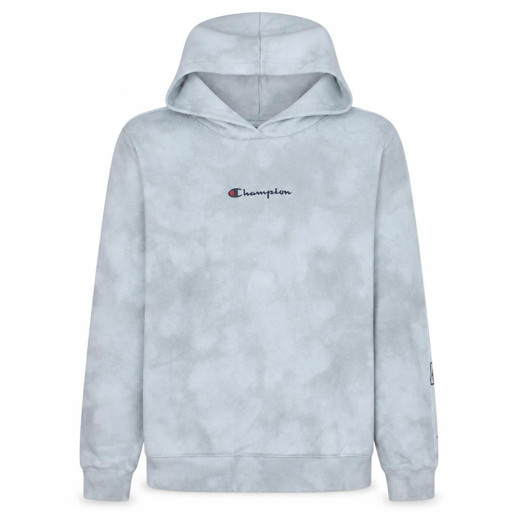 Champion Boys Grey 2XL Pullover Hoodie with Logo Fleece Sweatshirt