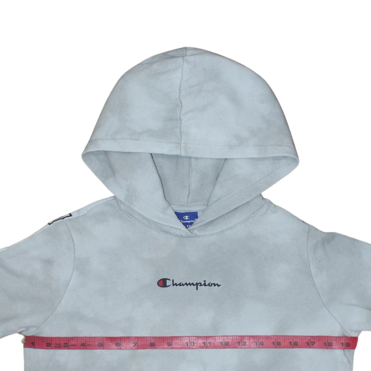 Champion Boys Grey 2XL Pullover Hoodie with Logo Fleece Sweatshirt