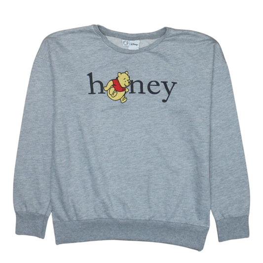 Primark Disney Women Grey Winnie the Pooh Pullover Sweatshirt XS