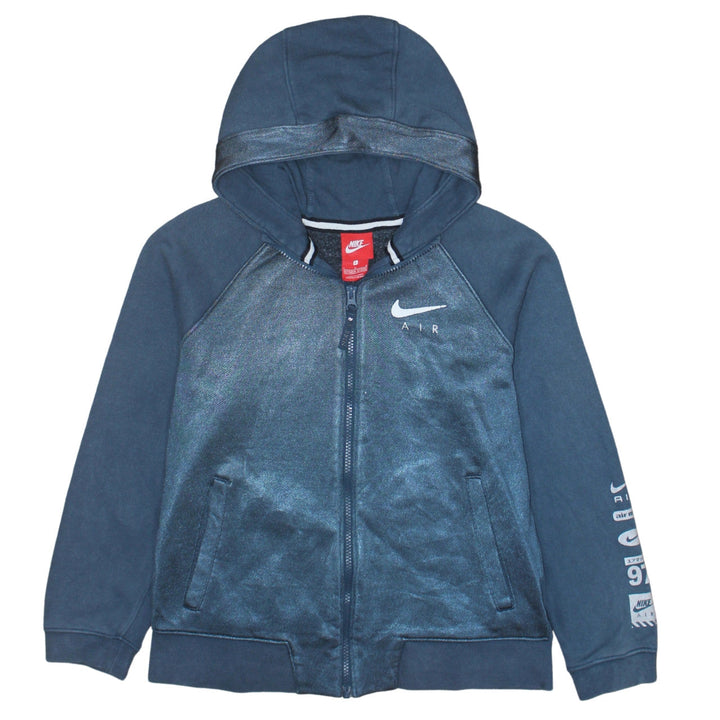 Nike Boys Blue Full Zip Hoodie 12-13 Years Air Logo Hooded Sweatshirt