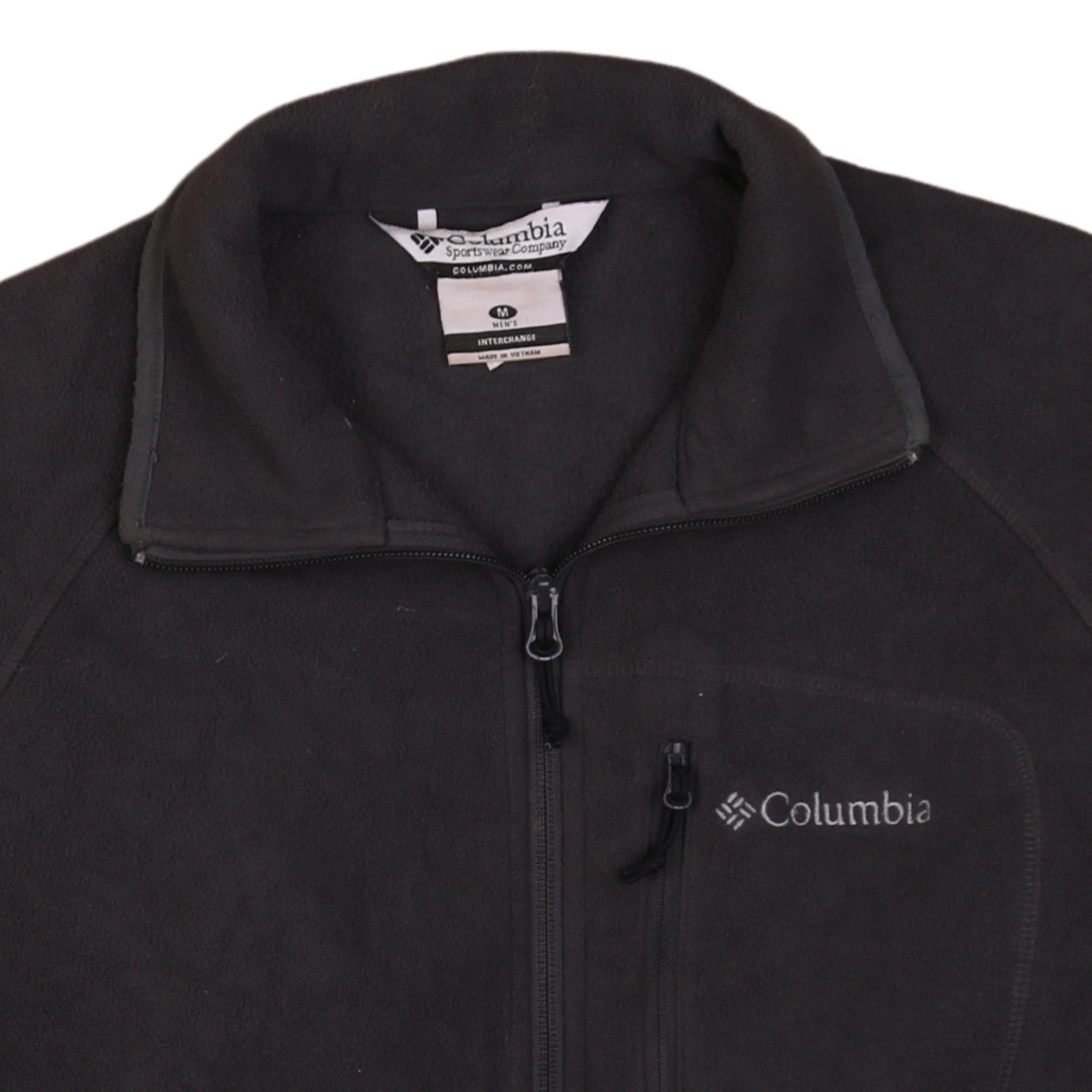 Columbia Men’s Black Fleece Full Zip Outdoor Jacket M