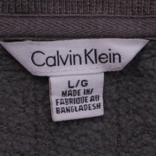 Calvin Klein Men’s Grey Full Zip Fleece Basic Jacket Size L