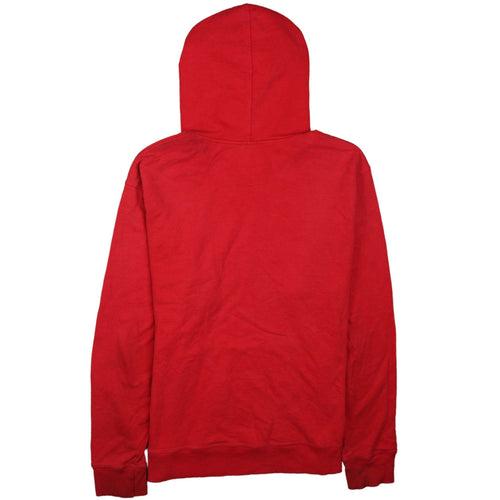 Champion Mens Red Pullover Hoodie M Logo Fleece Sweatshirt