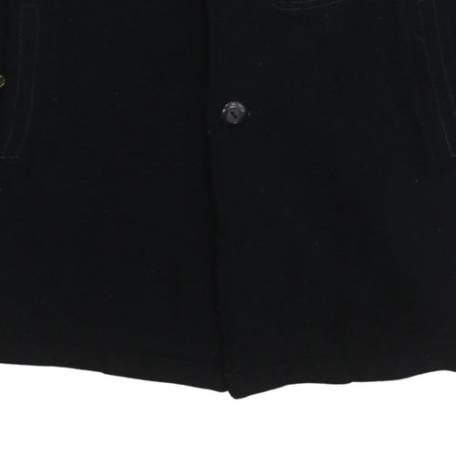 G-Star RAW Men's Black Wool Blend Overcoat L Regular