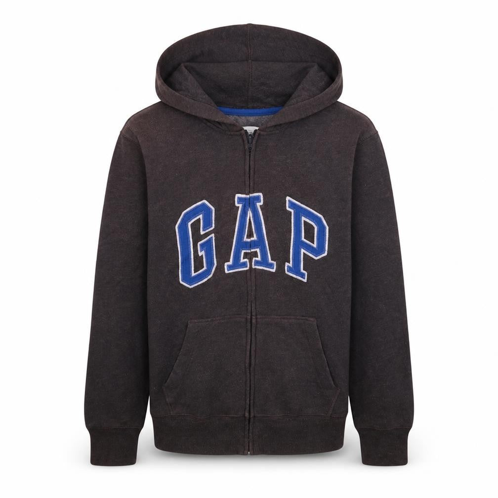 GAP Kids Boys Black Full Zip Hoodie 13 Years Classic Fleece Sweatshirt