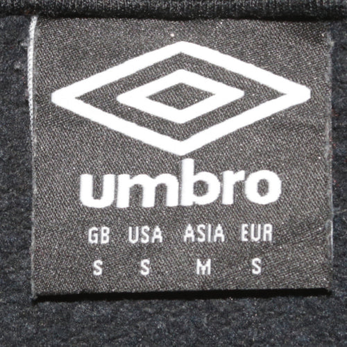 Umbro Men's Black Pullover Hoodie Small Graphic Sportswear