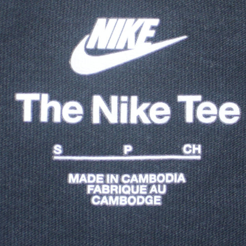 Nike Women Black S Pullover Sweatshirt Cotton Crew Neck Short Sleeve