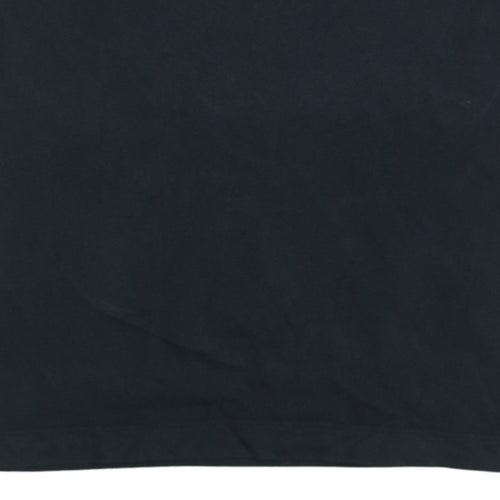 Nike Women Black S Pullover Sweatshirt Cotton Crew Neck Short Sleeve