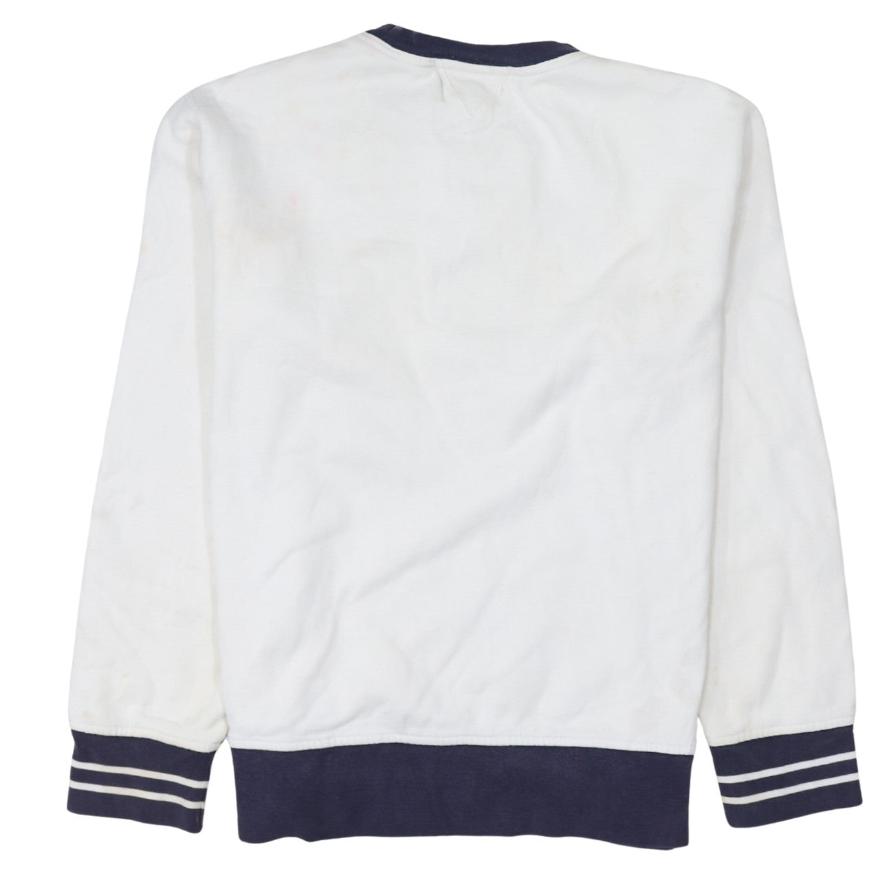 Polo Ralph Lauren Womens White Navy Crew Neck Sweatshirt Size M