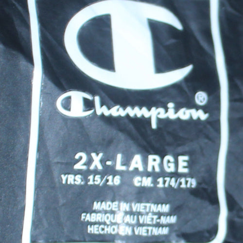 Champion Men's Black 2XL Hooded Puffer Jacket Full Zip Winter Coat
