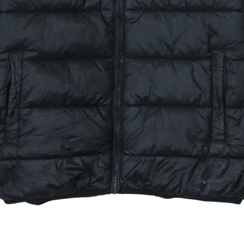 Champion Men's Black 2XL Hooded Puffer Jacket Full Zip Winter Coat