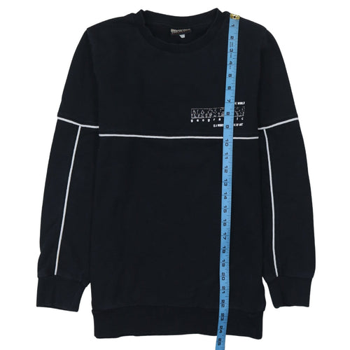 Napapijri Teens Black Logo Crew Neck Sweatshirt Size 14 Regular Fit