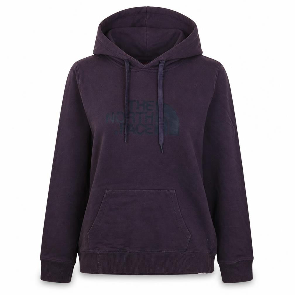 The North Face Womens Purple Pullover Hoodie Small Logo Print Casual