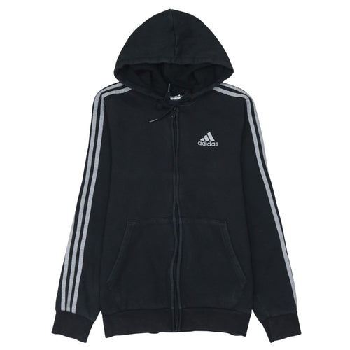 Adidas Men's Black Small Full Zip Hoodie Sweatshirt