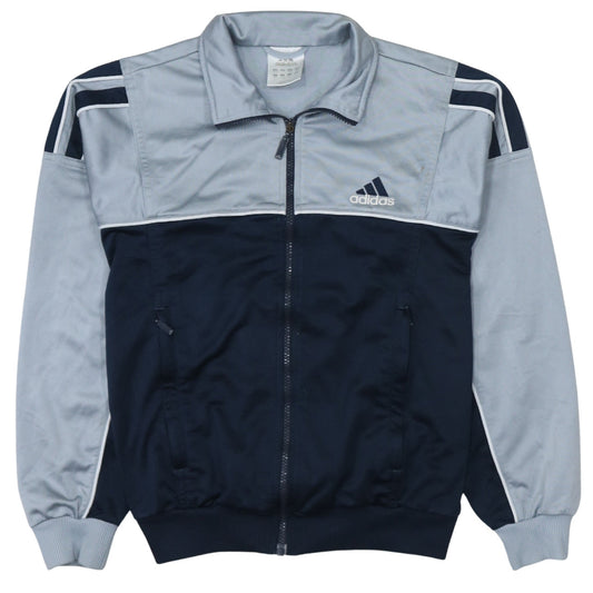 Adidas Men's Blue Track Jacket Size M Regular Fit Full Zip Lightweight