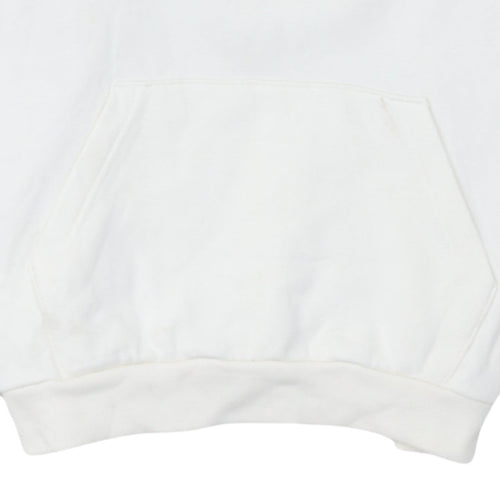 Polo Ralph Lauren Boys White Large Pullover Hoodie Cotton Blend Logo