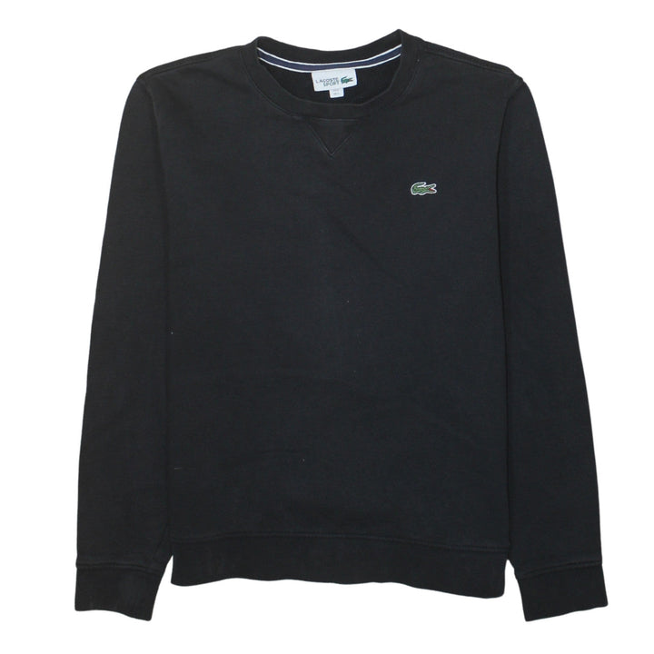Lacoste Men’s Black Crew Neck Pullover Sweatshirt L Regular Fit