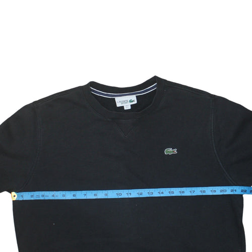 Lacoste Men’s Black Crew Neck Pullover Sweatshirt L Regular Fit